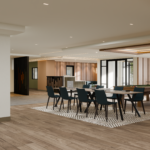 Artist's rendering of interior clubhouse area