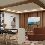 Artist's rendering of interior clubhouse area