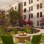Artist's rendering of exterior courtyard