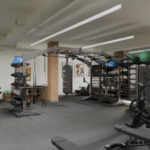 Artist's rendering of fitness center interior
